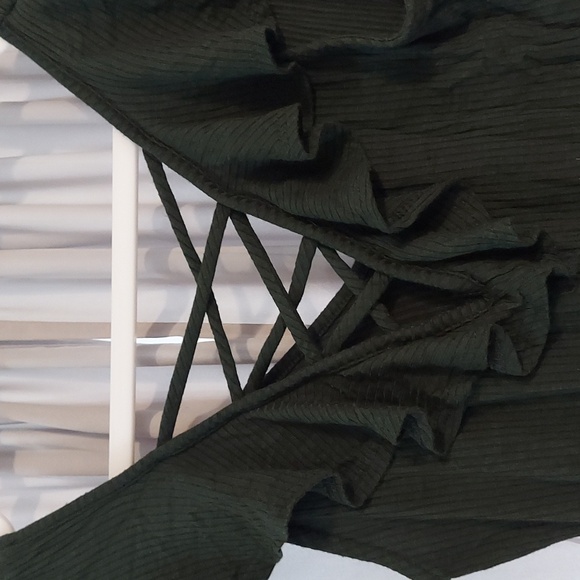 Pine Green Ribbed Body Suit - Picture 3 of 7